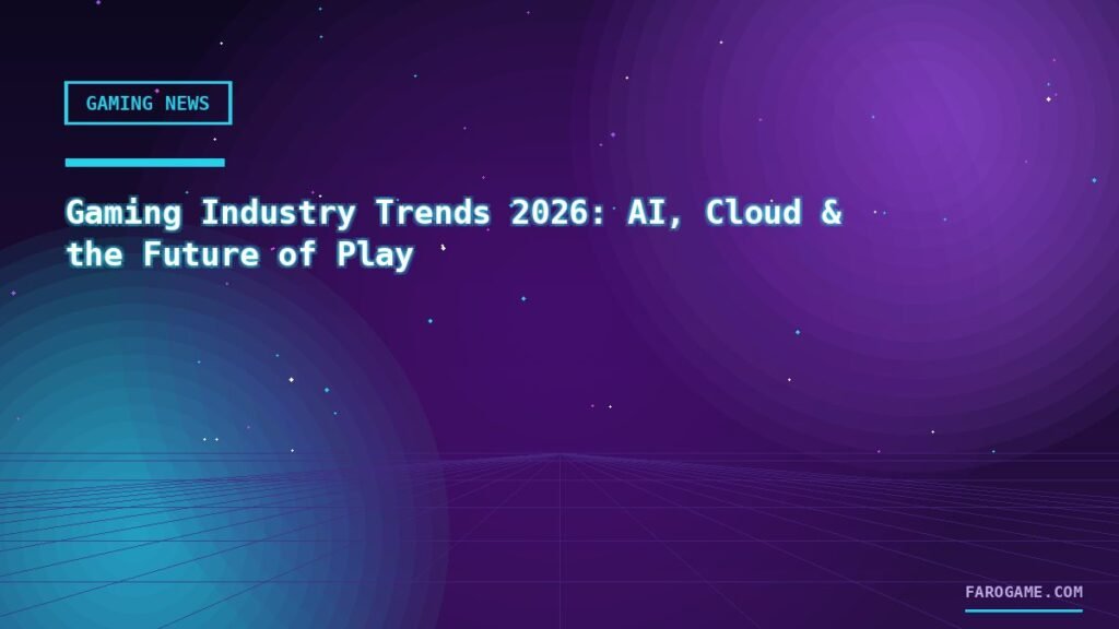 Gaming Industry Trends 2026: AI, Cloud & the Future of Play