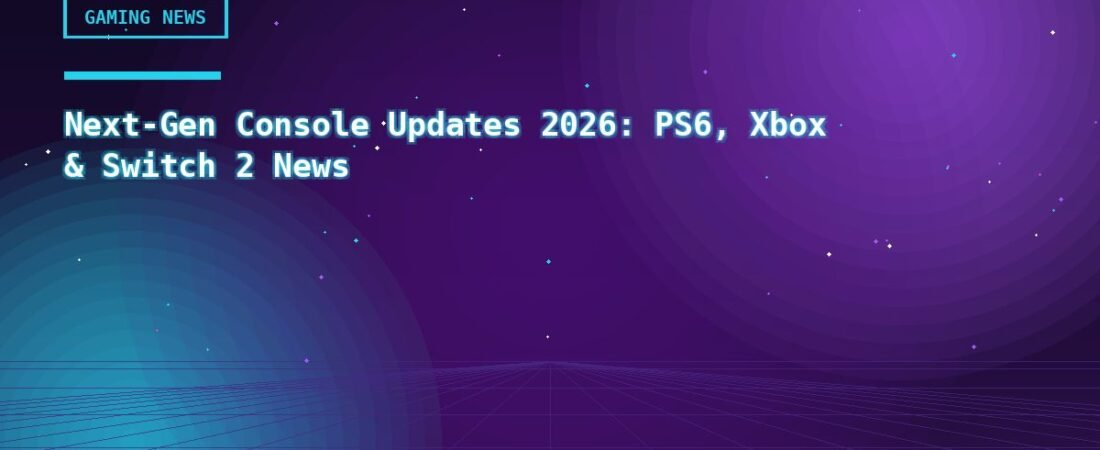 Next-Gen Console Updates 2026: PS6, Xbox & Switch 2 News