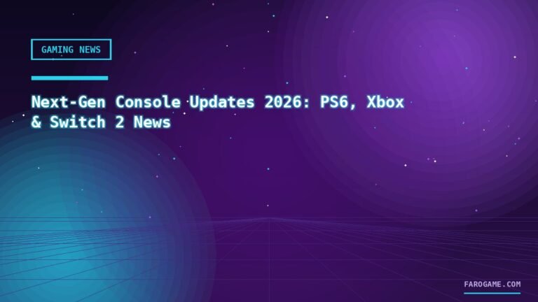 Next-Gen Console Updates 2026: PS6, Xbox & Switch 2 News